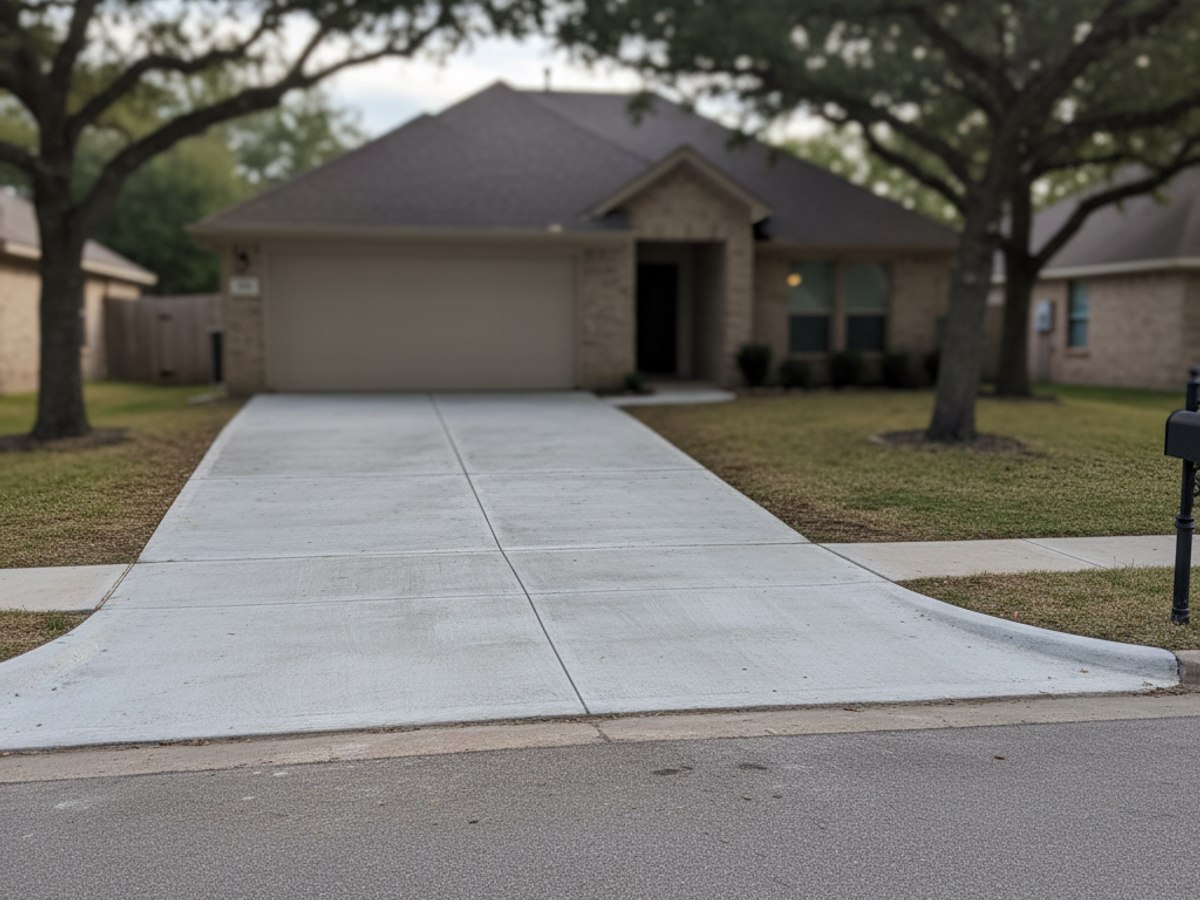 Concrete Driveways completed by Majestic Concrete in Wall, TX