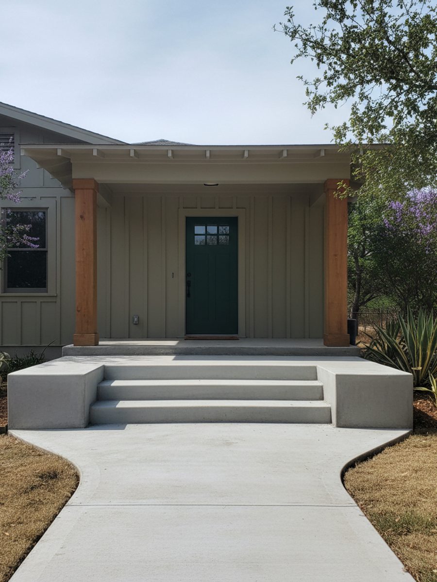 Concrete Steps & Porches completed by Majestic Concrete in Bronte, TX